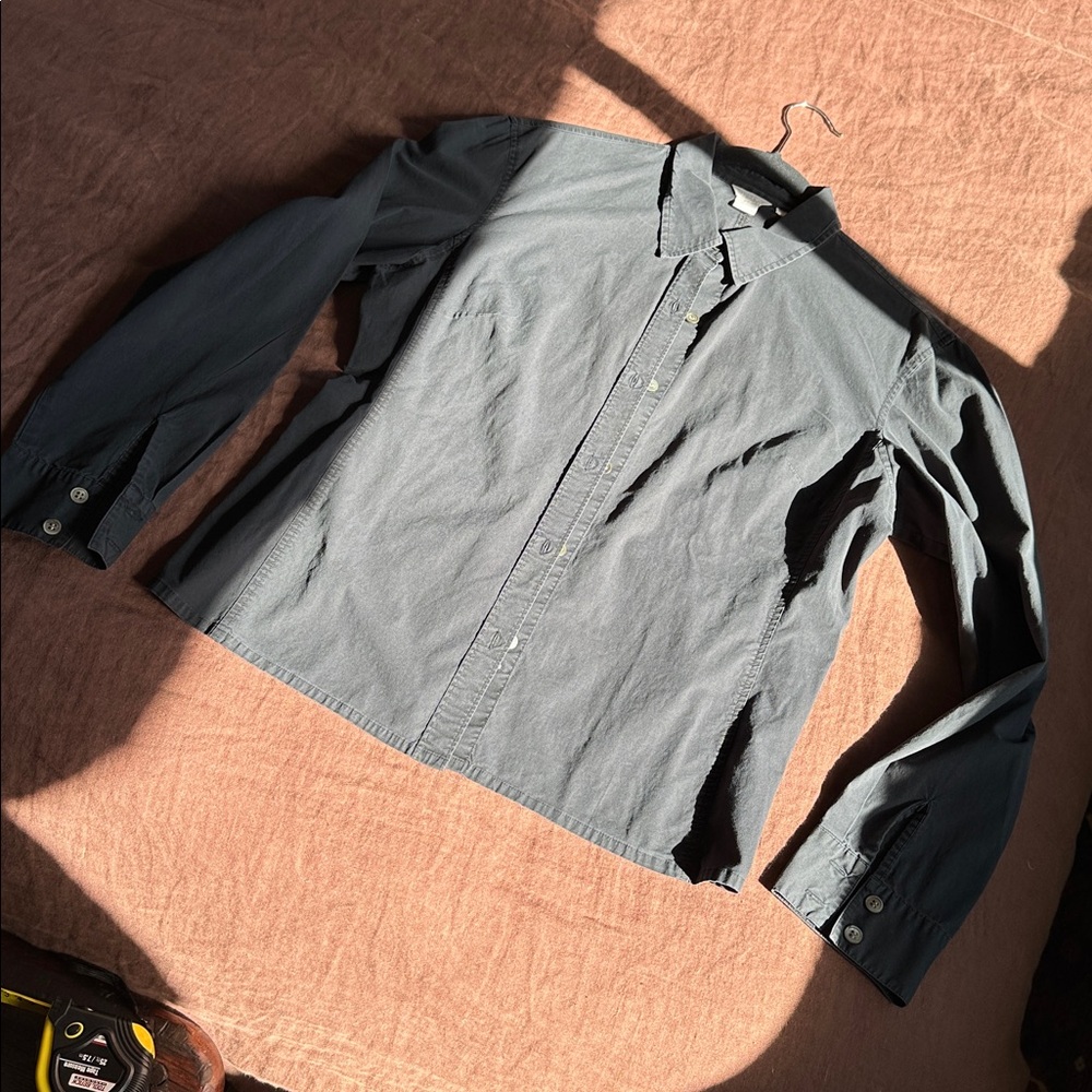 XL J.Crew Black Cotton & Spandex Button Down Shirt. Very stretchy. EUC